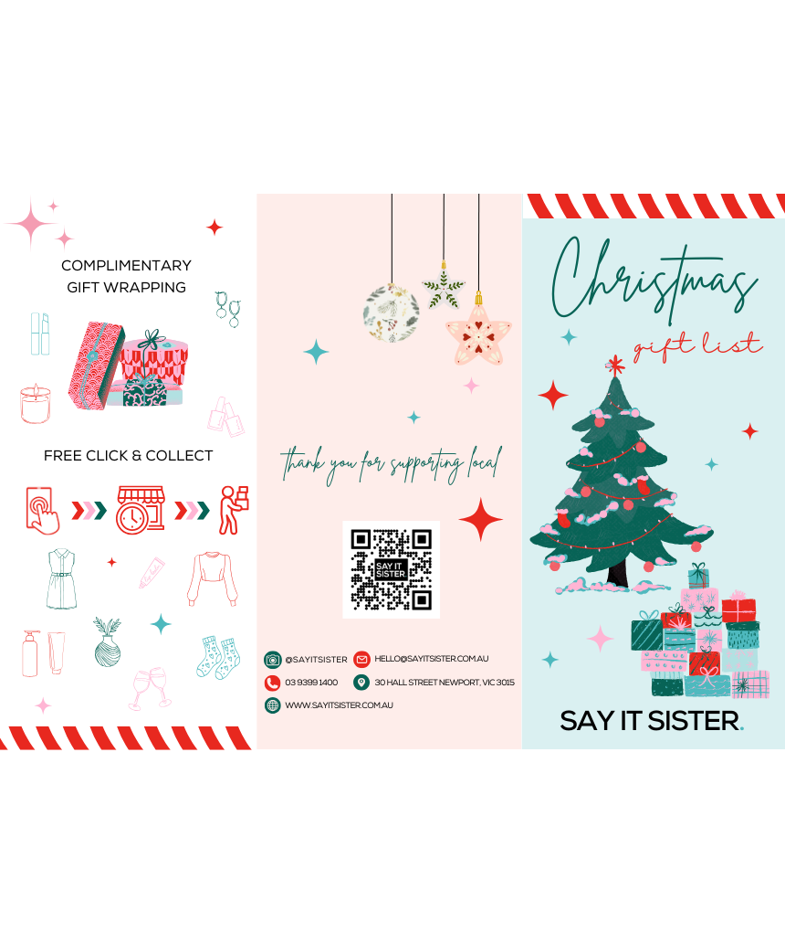 Say It Sister - Christmas Gift List, gift list, Say It Sister - Say It Sister
