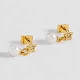 Estella Bartlett - Star & Pearl Stud Earrings, Earrings, Estella Bartlett - Say It Sister