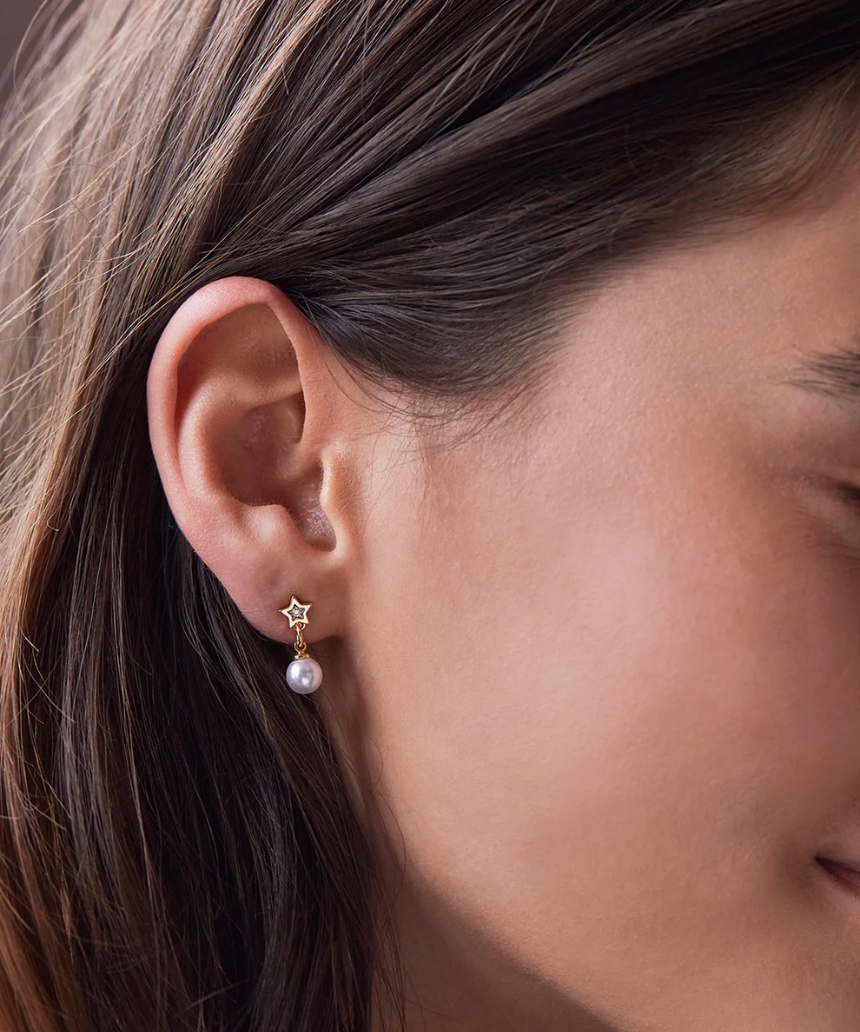 Estella Bartlett - Star & Pearl Stud Earrings, Earrings, Estella Bartlett - Say It Sister