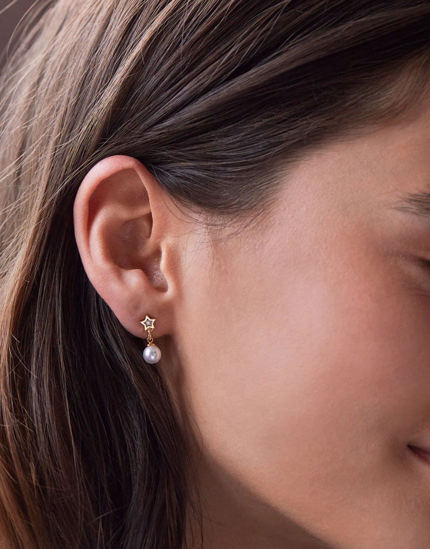 Estella Bartlett - Star & Pearl Stud Earrings, Earrings, Estella Bartlett - Say It Sister