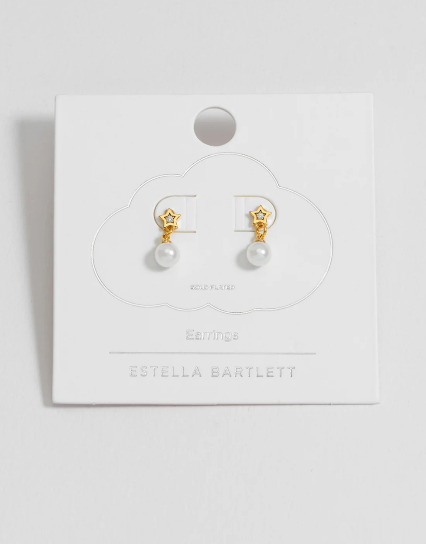 Estella Bartlett - Star & Pearl Stud Earrings, Earrings, Estella Bartlett - Say It Sister