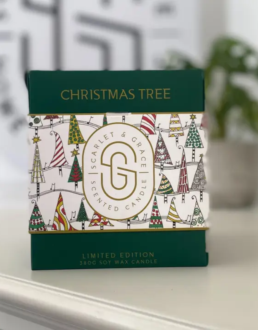 Scarlet & Grace - Limited Edition Christmas Tree Candle Large, Candle, Scarlet and Grace - Say It Sister