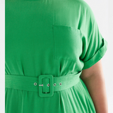 Elk Olyck Midi Dress in soft fabric, featuring a relaxed fit and stylish design, perfect for casual or semi-formal occasions.