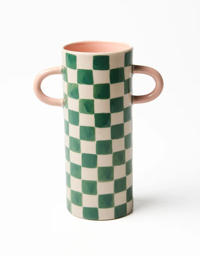 Griffe Green Check Bud Vase, vase, Jones & Co - Say It Sister