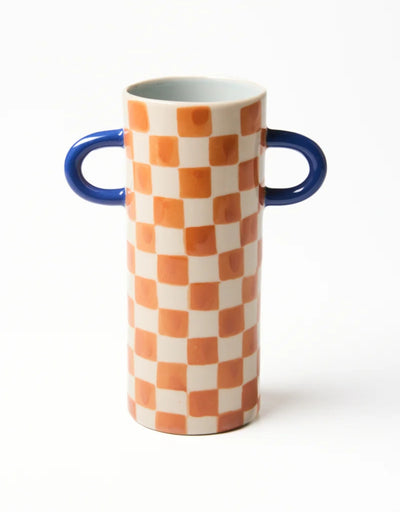 Griffe Tan Check Bud Vase, vase, Jones & Co - Say It Sister