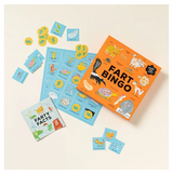 Brumby Sunstate Fart Bingo game with colorful game board and cards, featuring humorous fart-related illustrations and fun gameplay elements.