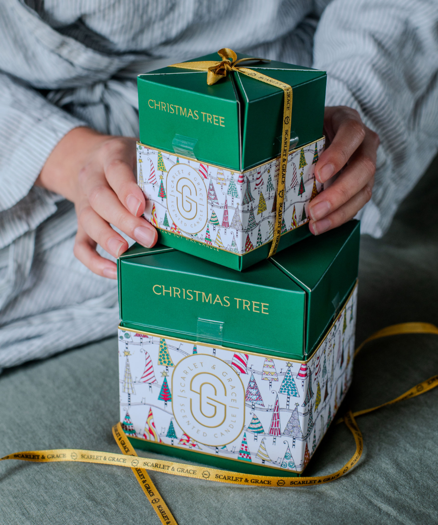 Scarlet & Grace - Limited Edition Christmas Tree Candle Large, Candle, Scarlet and Grace - Say It Sister