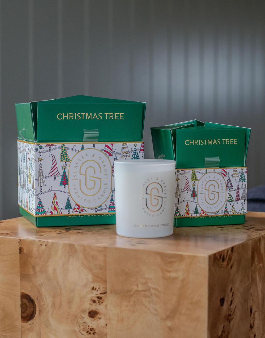 Scarlet & Grace - Limited Edition Christmas Tree Candle Large, Candle, Scarlet and Grace - Say It Sister