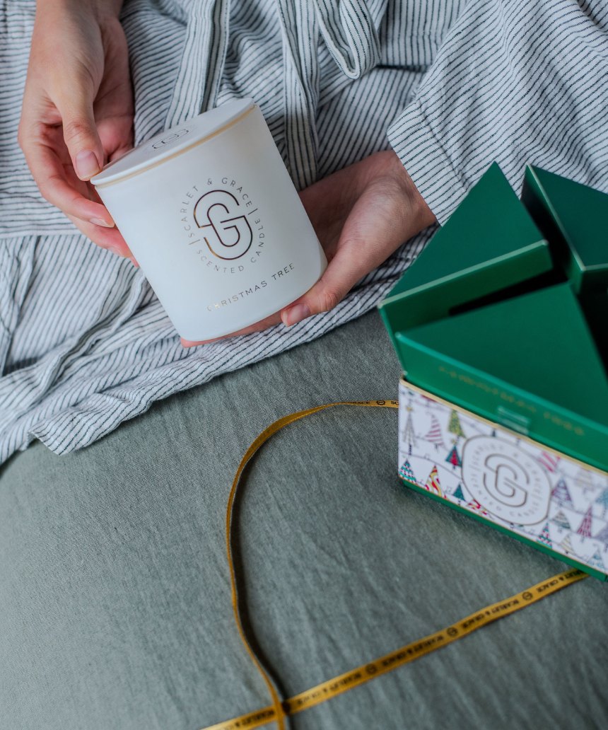 Scarlet & Grace - Limited Edition Christmas Tree Candle Large, Candle, Scarlet and Grace - Say It Sister