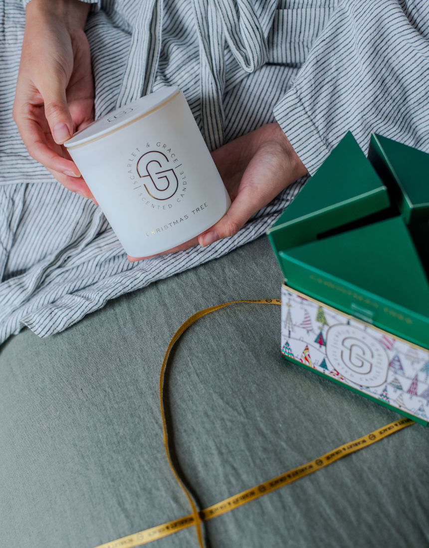 Scarlet & Grace - Limited Edition Christmas Tree Candle Large, Candle, Scarlet and Grace - Say It Sister