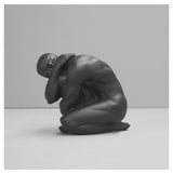 White Moose Aydian Body Sculpture in Black, side view