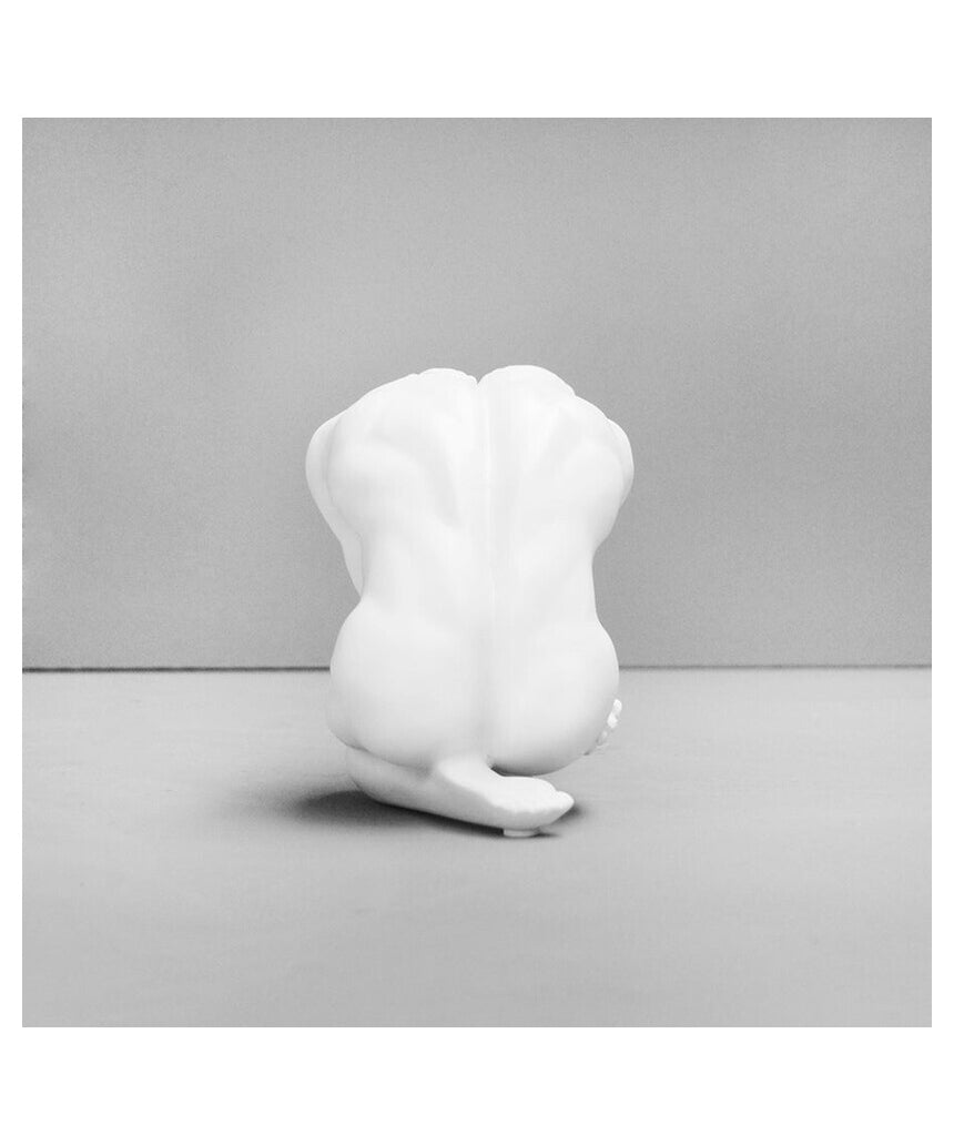 White Moose Aydian Body Sculpture in White, back view