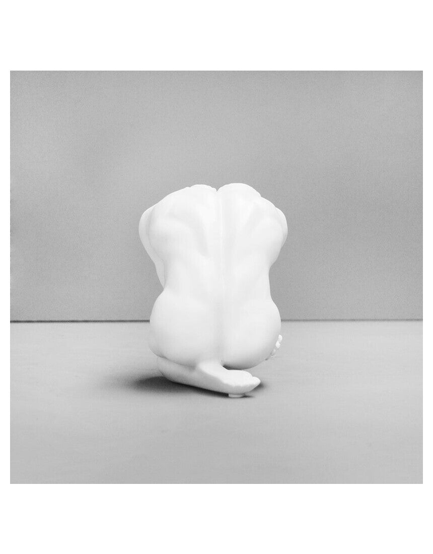 White Moose Aydian Body Sculpture in White, back view
