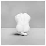 White Moose Aydian Body Sculpture in White, back view