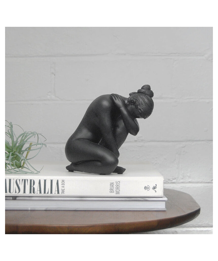White Moose Georgie Body Sculpture in Black