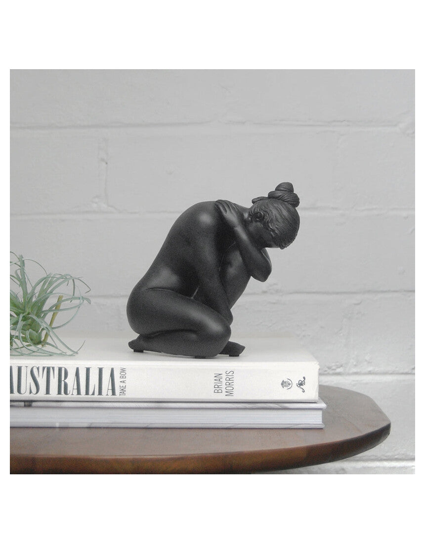 White Moose Georgie Body Sculpture in Black