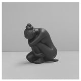 White Moose Georgie Body Sculpture in Black, product view