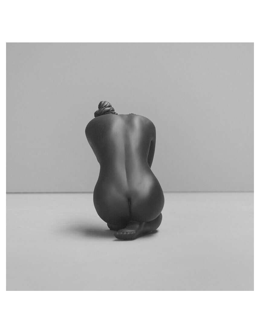 White Moose Georgie Body Sculpture in Black, rear view