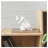 White Moose Georgie Body Sculpture in White
