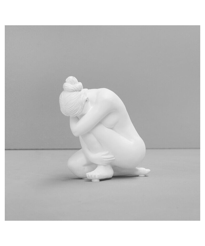 White Moose Georgie Body Sculpture in White, angled view