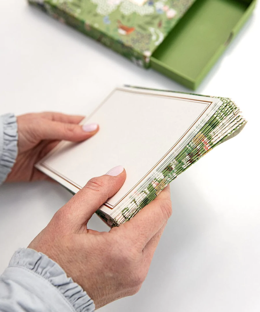 Notecard Writing Box Set - Flowering Trees, Greeting & Note Cards, Bespoke Letterpress - Say It Sister