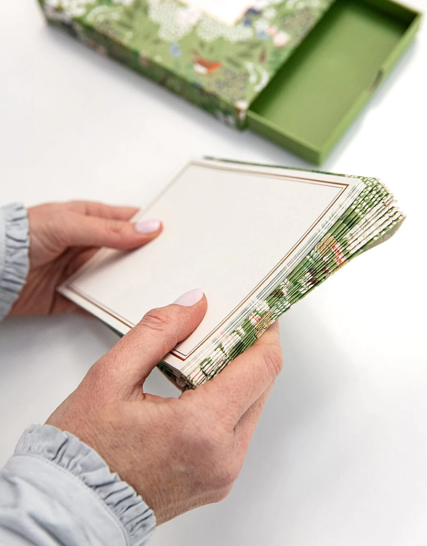 Notecard Writing Box Set - Flowering Trees, Greeting & Note Cards, Bespoke Letterpress - Say It Sister