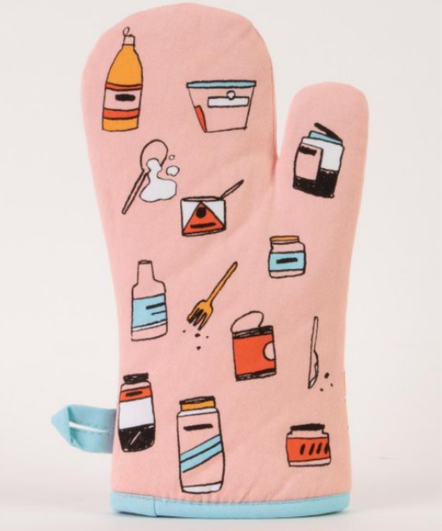 Blue Q 5pm Love 7pm F*ck This cotton oven mitt
