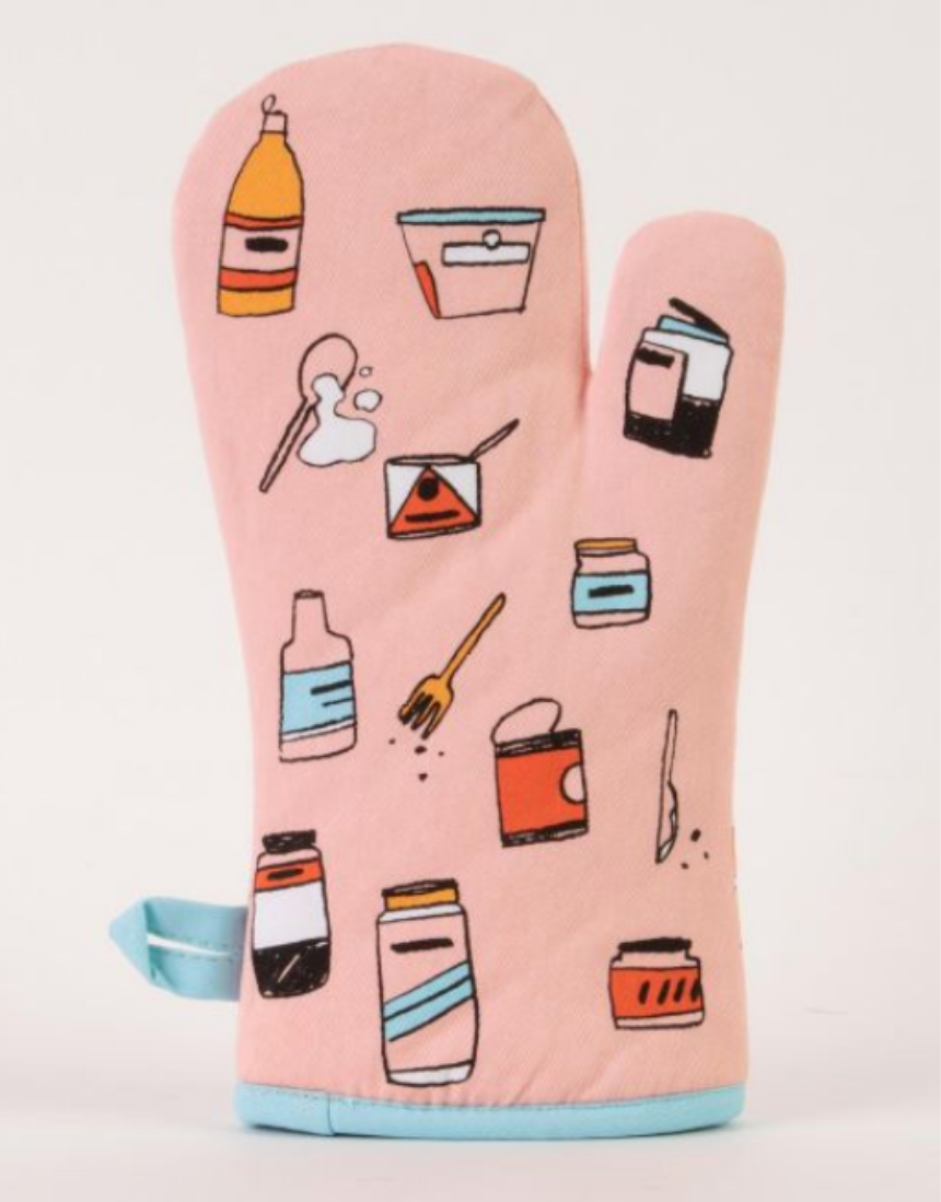 Blue Q 5pm Love 7pm F*ck This cotton oven mitt