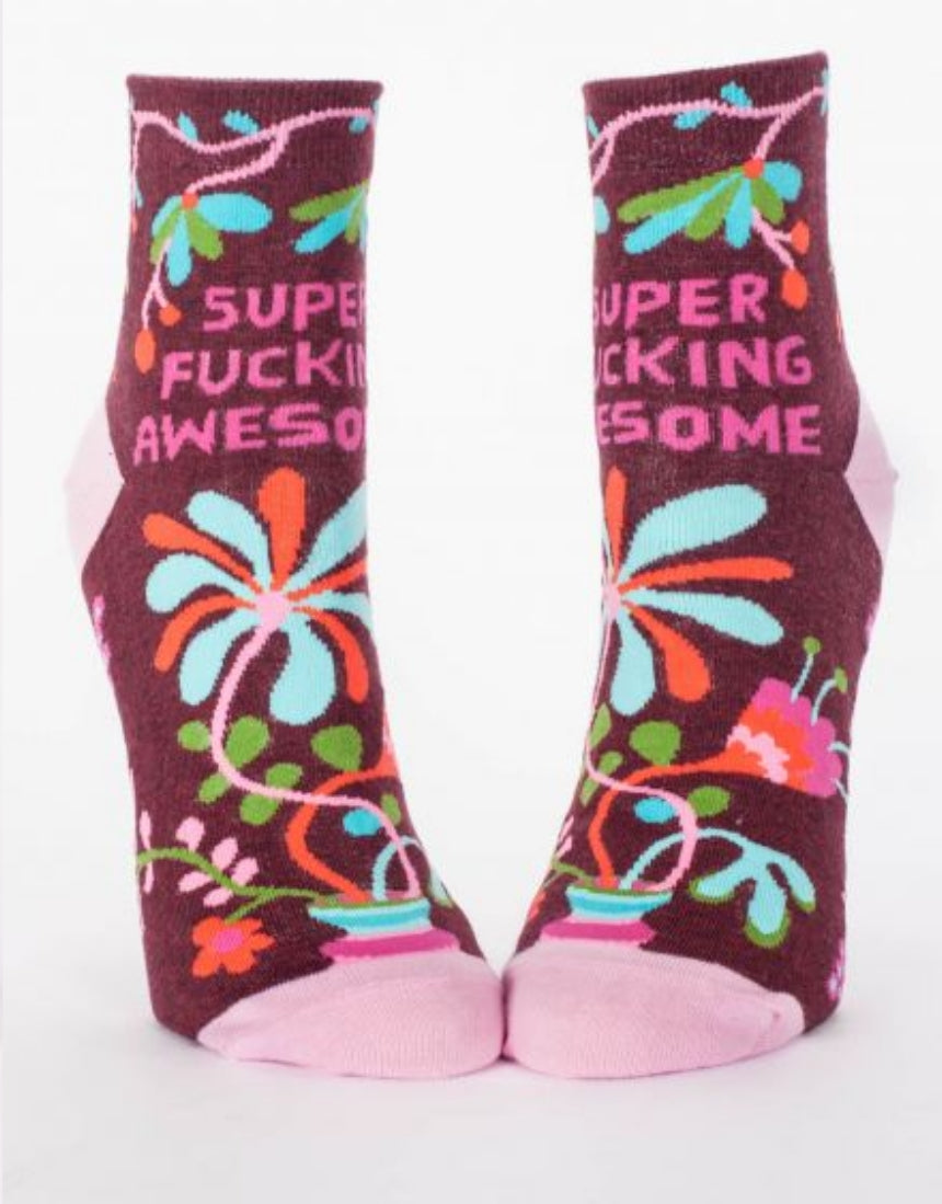 Blue Q - Super Fucking Awesome W-Ankle Socks, socks, Blue Q - Say It Sister