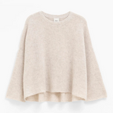 Ecru Elk Agna Sweater jumper, shown in XS and S sizes, featuring a cozy knit design and classic fit.