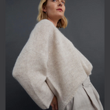 Ecru Elk Agna Sweater jumper with a relaxed fit, featuring a soft knit texture and subtle design details.