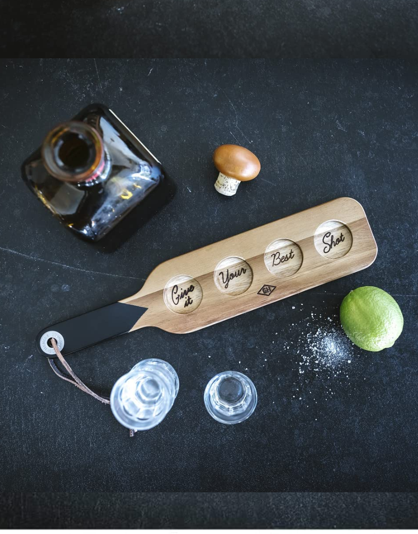 Gentlemen's Hardware - Serving Paddle and Shot Glasses, shot glasses, Gentlemen's Hardware - Say It Sister