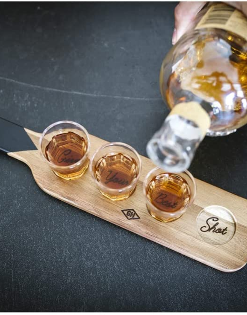 Gentlemen's Hardware - Serving Paddle and Shot Glasses, shot glasses, Gentlemen's Hardware - Say It Sister