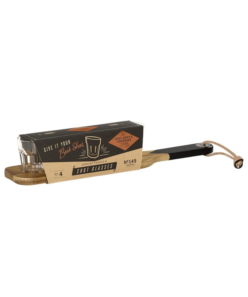 Gentlemen's Hardware - Serving Paddle and Shot Glasses, shot glasses, Gentlemen's Hardware - Say It Sister