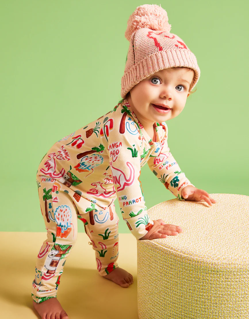 Halcyon Nights - Pink Koala Cotton Knit Beanie, hat, Halcyon Nights - Say It Sister