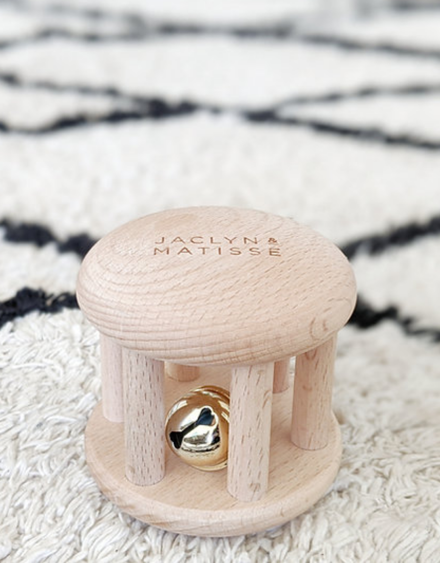 Wooden Rattle Bella the Bell, Toy Instruments, Jaclyn and Matisse - Say It Sister