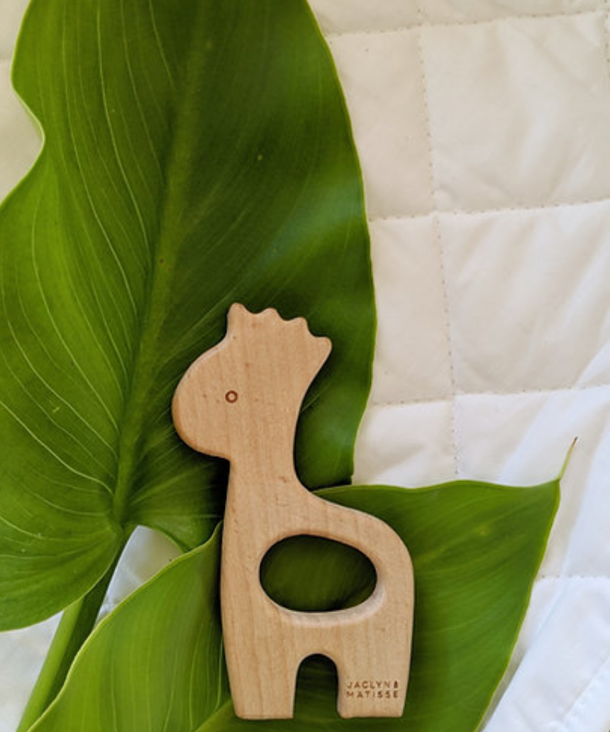Wooden Teether Georgie the Giraffe, Toy Instruments, Jaclyn and Matisse - Say It Sister