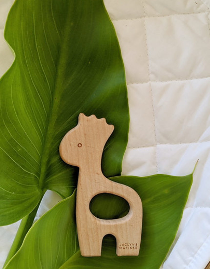 Wooden Teether Georgie the Giraffe, Toy Instruments, Jaclyn and Matisse - Say It Sister