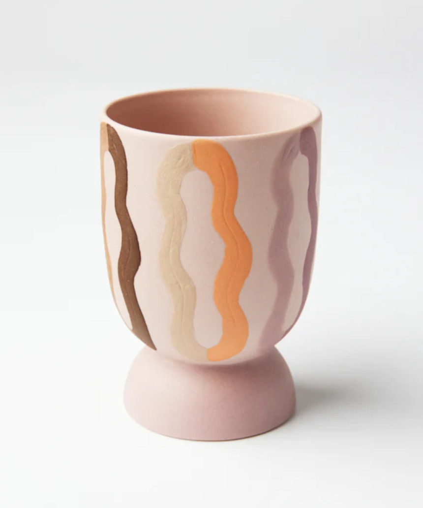 Loopy Tall Planter Pink Multi, , Jones & Co - Say It Sister
