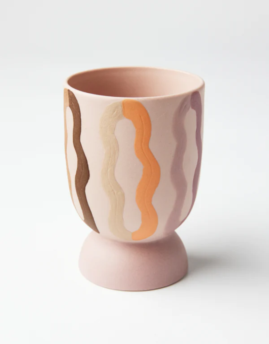 Loopy Tall Planter Pink Multi, , Jones & Co - Say It Sister