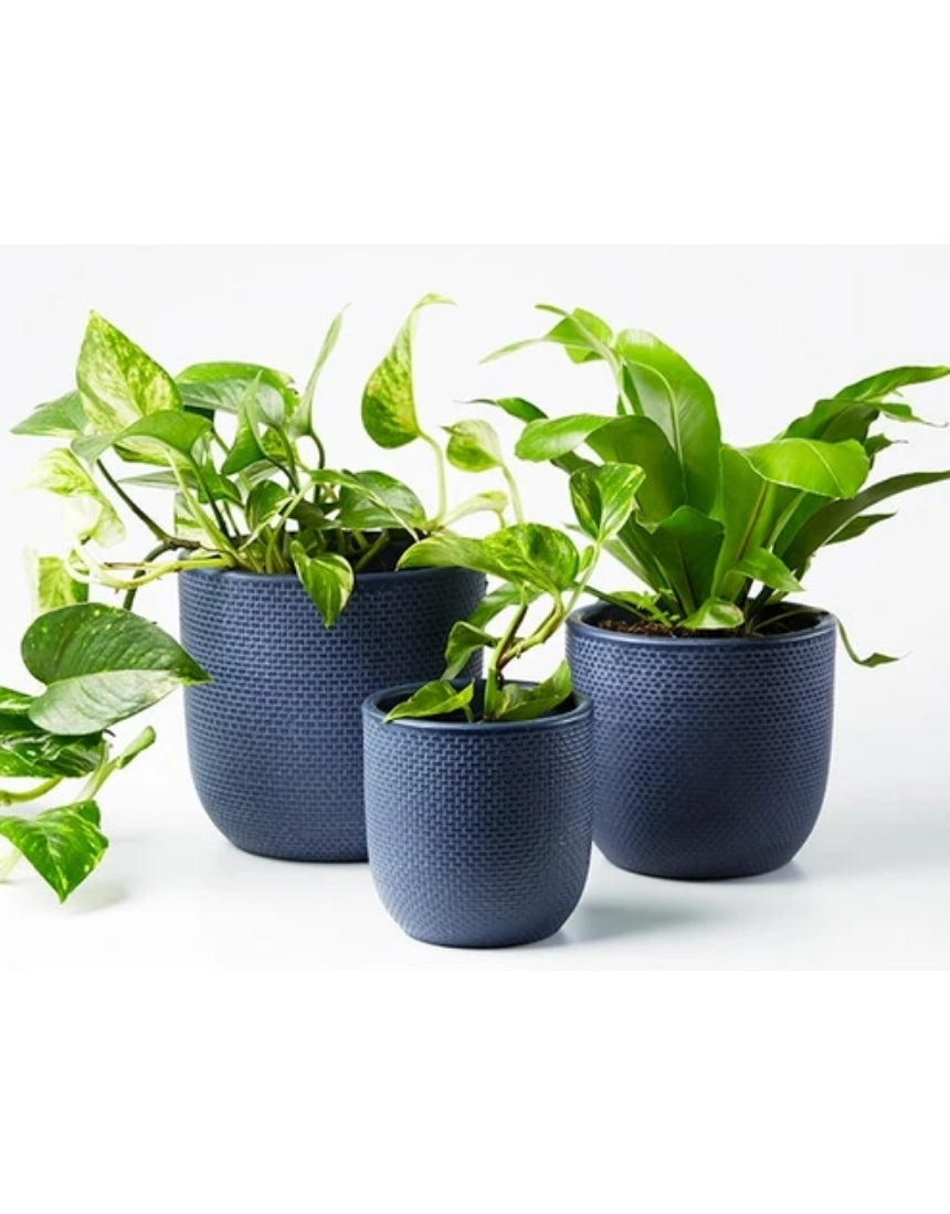 Small Tweed Pot Indigo, Pots & Vases, Jones & Co - Say It Sister