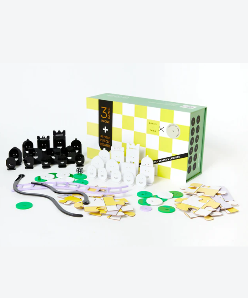 3-In-1 Game Set - Chess|Checkers|Snakes & Ladders, Games, Journey of Something - Say It Sister