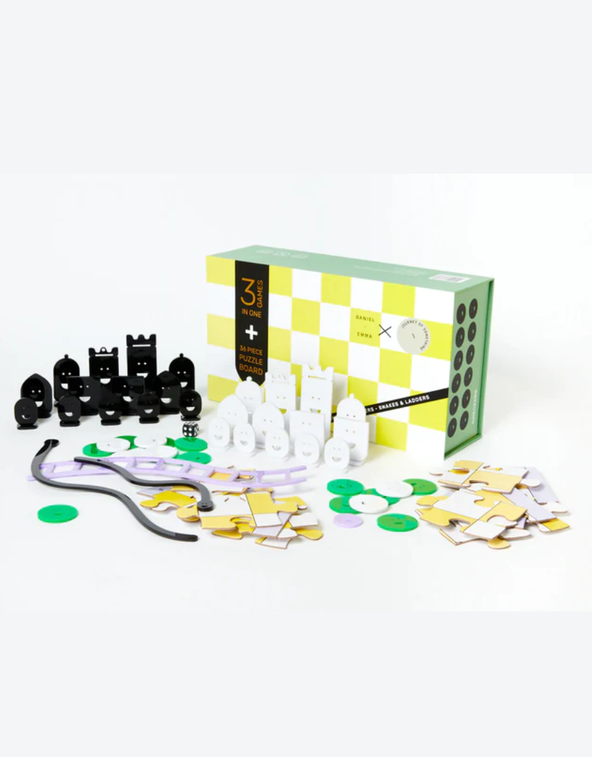 3-In-1 Game Set - Chess|Checkers|Snakes & Ladders, Games, Journey of Something - Say It Sister