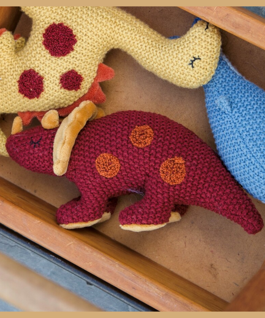 Tracey Triceratops Rattle, plush toy, Lily & George - Say It Sister