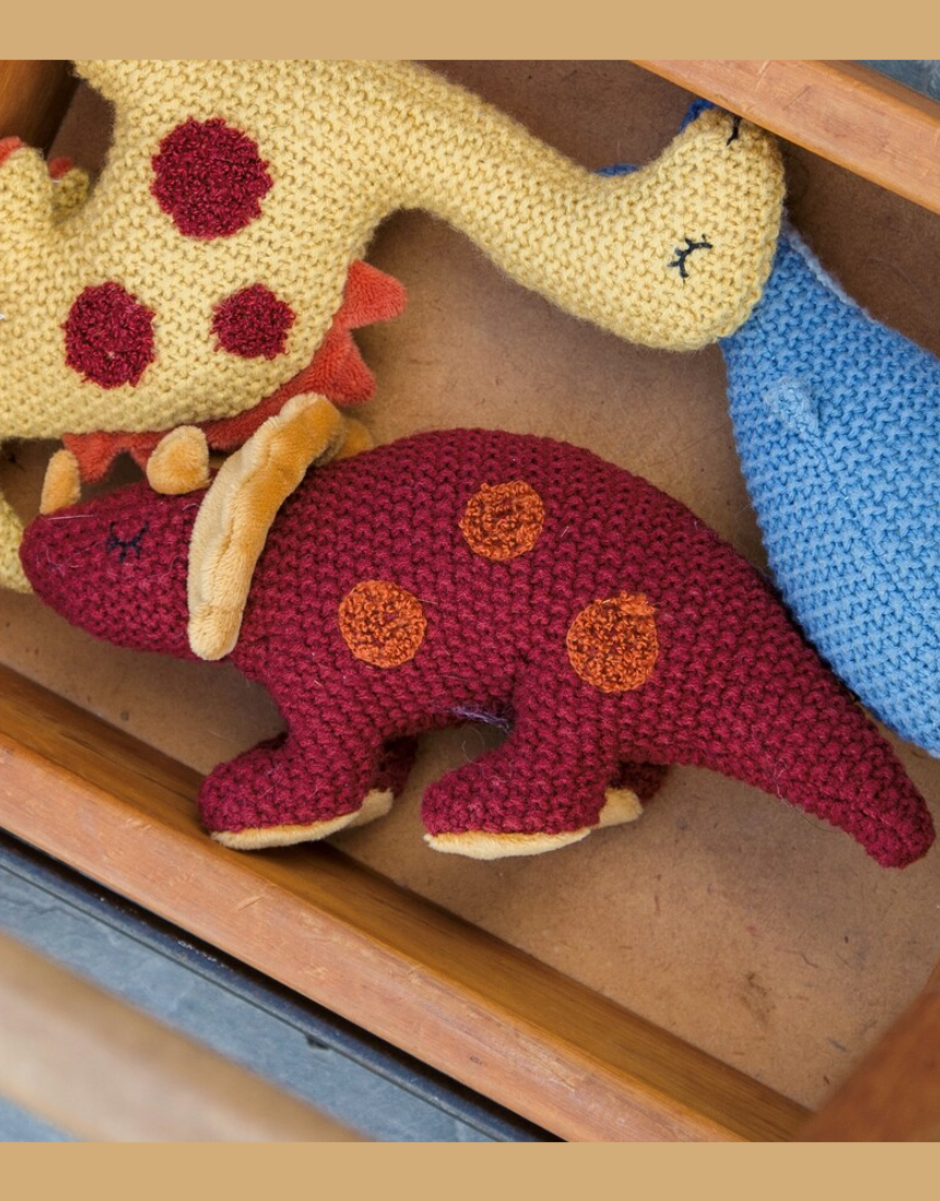 Tracey Triceratops Rattle, plush toy, Lily & George - Say It Sister