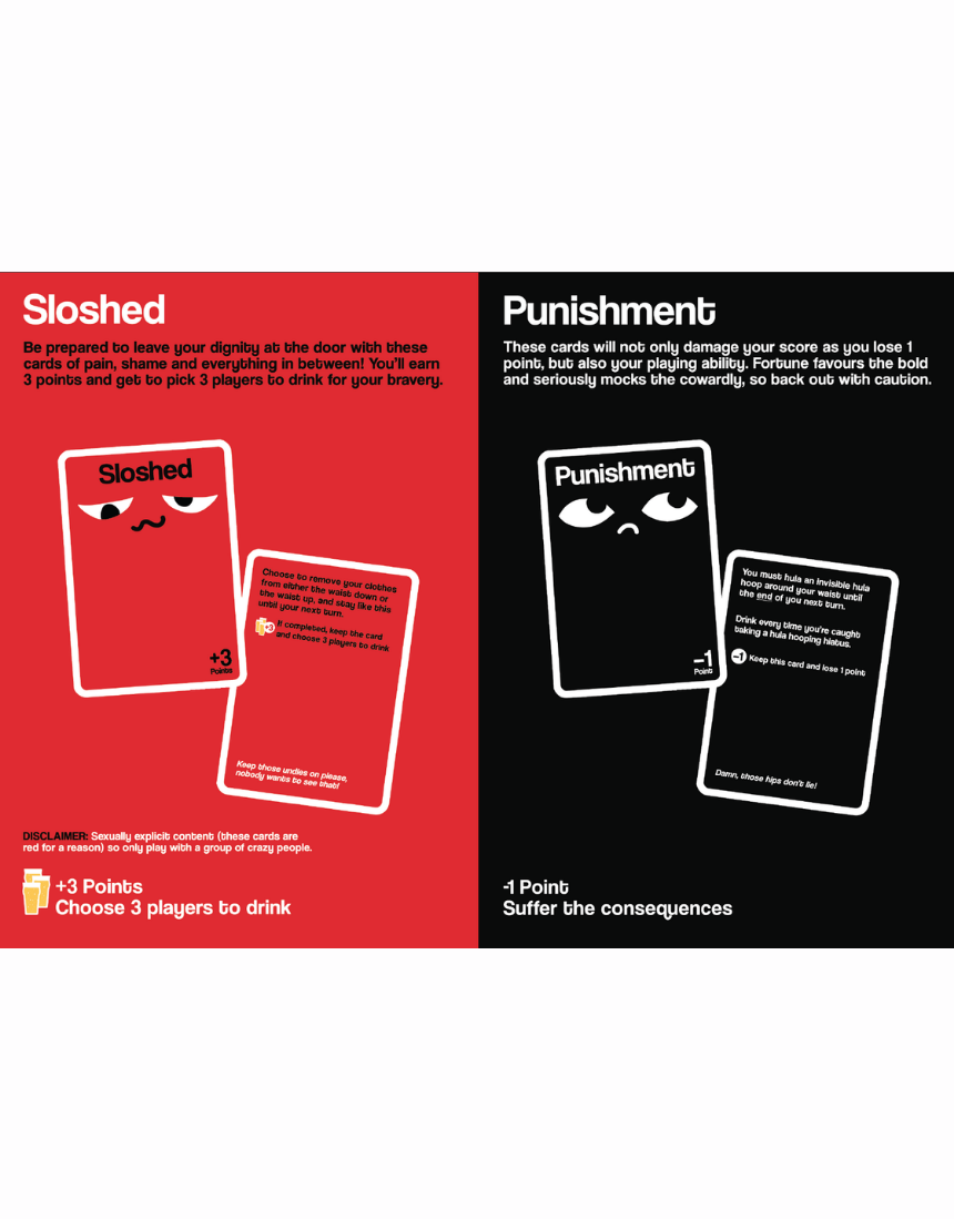 Little Global Sloshed drinking game box with colorful design and game instructions for fun group drinking activities.