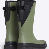 Merry People Darcy Mid Calf Gumboot Moss Green/Black Shoes