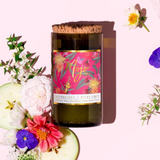 Mojo Candle Co. Wild Flowers Australiana Collection candle with floral design and natural wax finish.