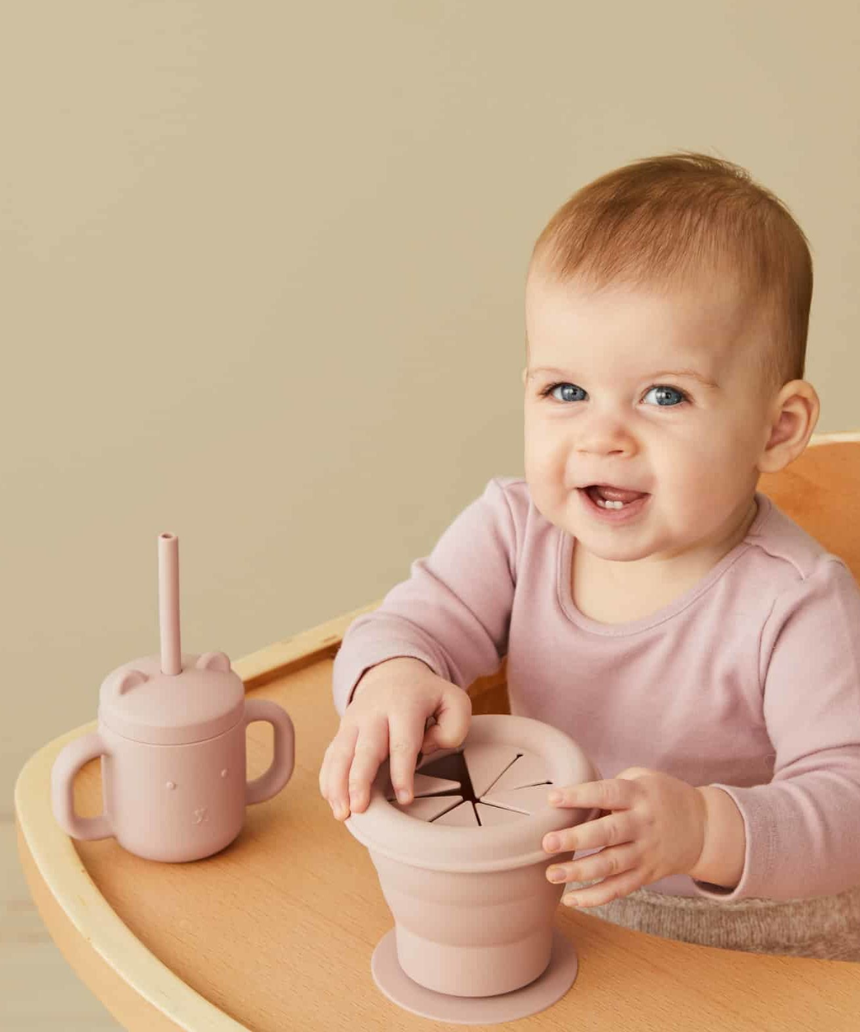 Henny Silicone Sippy Cup With Straw - Musk, Baby Gift Sets, Nordic Kids - Say It Sister