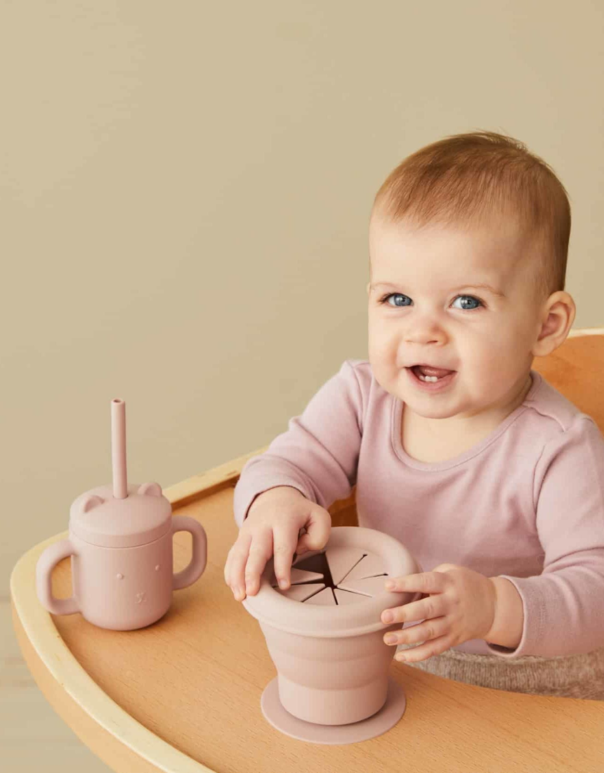 Henny Silicone Sippy Cup With Straw - Musk, Baby Gift Sets, Nordic Kids - Say It Sister